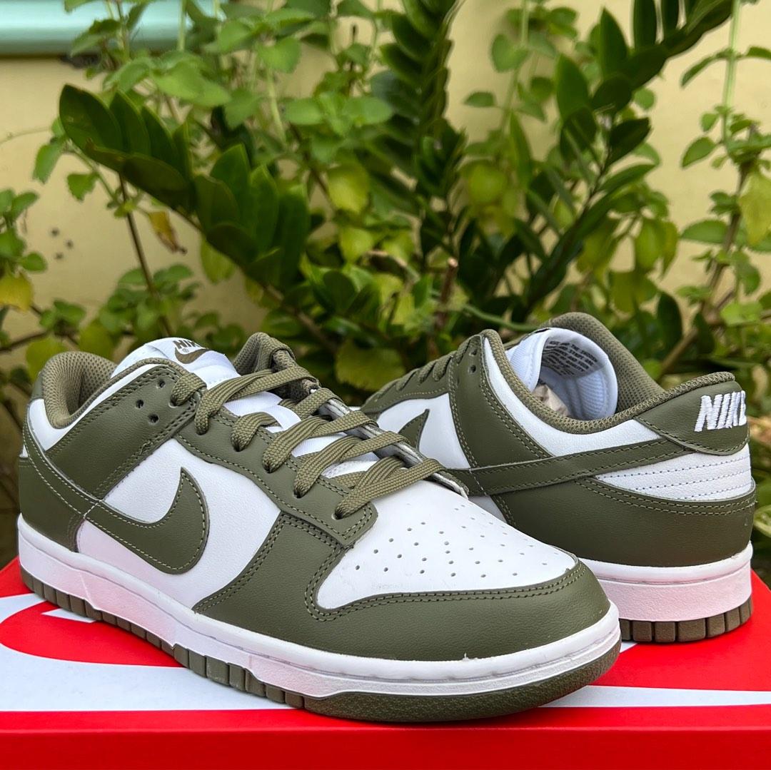 WMNS Nike Dunk Low Medium Olive, Men's Fashion, Footwear, Sneakers