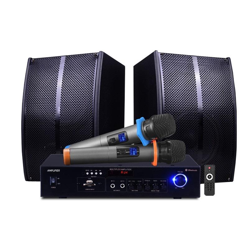 Wooden box 8 inch Subwoofer Home Karaoke Speaker Set KTV System Amplifier USBBluetooth Family