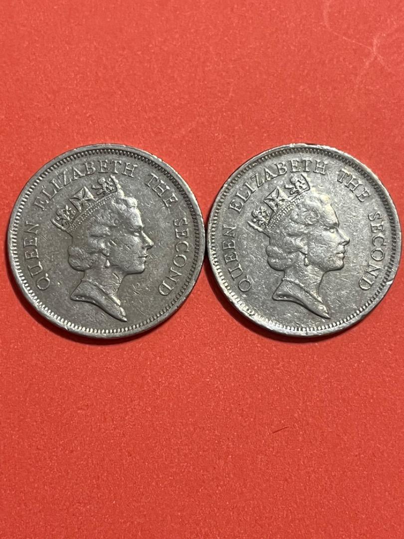 1990年香港硬幣英女王頭像壹元1元$1.00, 興趣及遊戲, 收藏品及紀念品