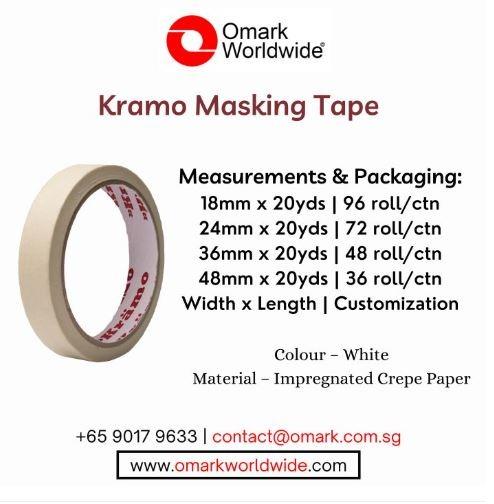 Kramo/Jumbo Masking Tape 72mm x 22 Yards (3 Inch)