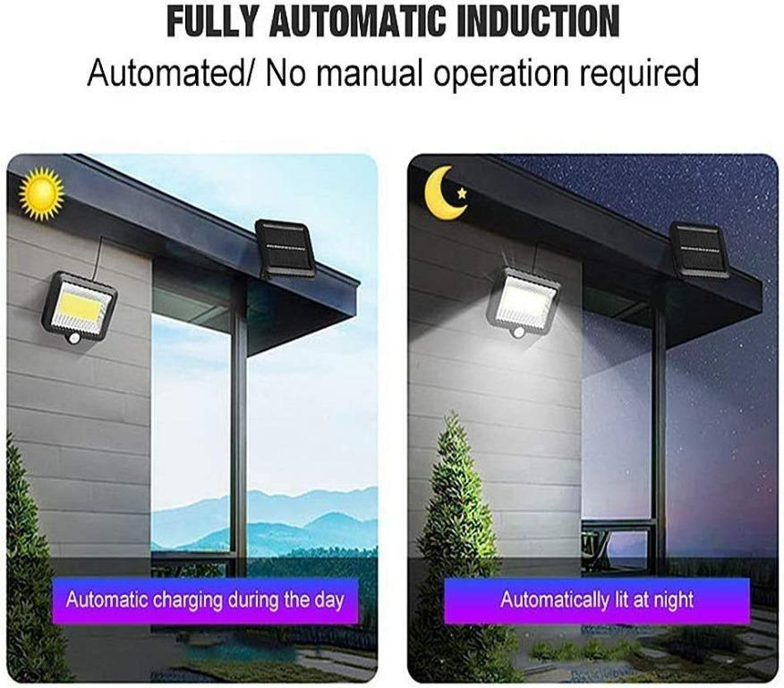 [520] Split Solar Wall Light COB 100 LED Split Solar Wall Light Outdoor ...