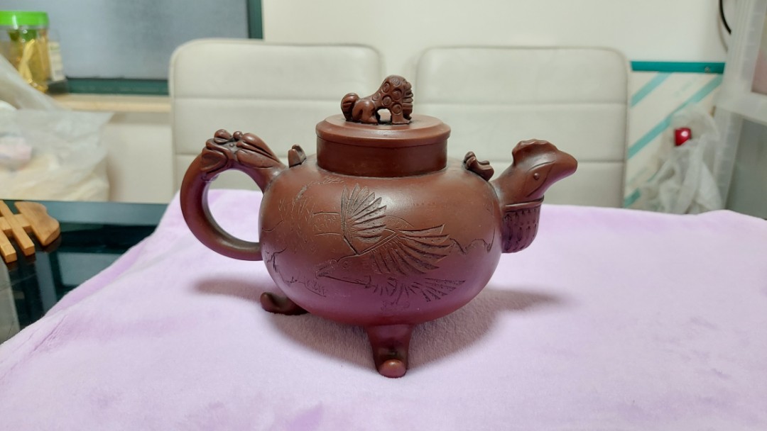 三腳紫砂茶壺- 高級工藝美術師談碧雲手製, 興趣及遊戲, 收藏品及紀念品 