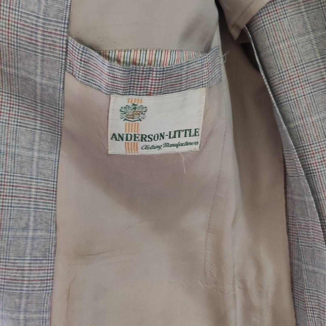 美國 Anderson little 羊毛 夏季 休閒西裝外套summer wool suit blazer jacket 獵裝 千鳥格紋 英 ...