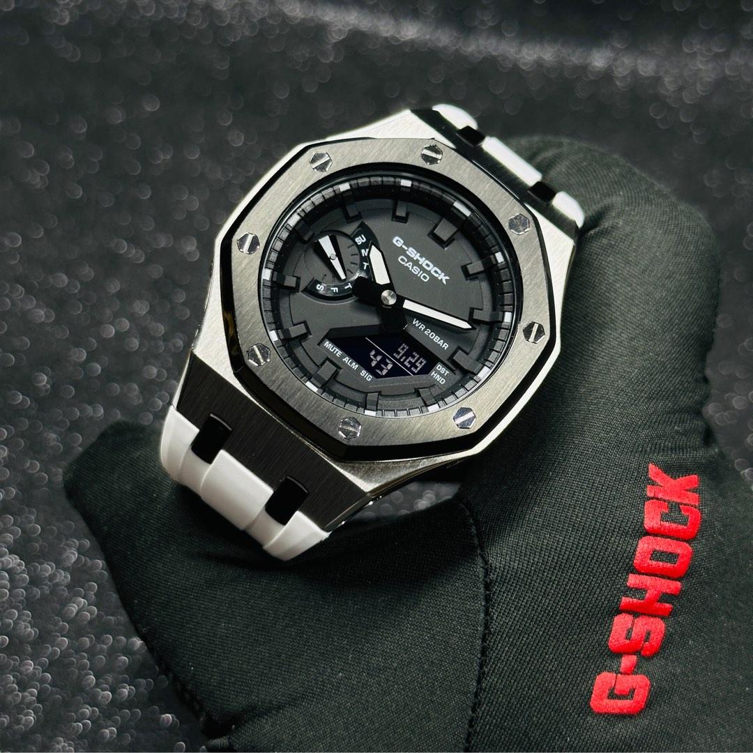G shock on sale metal silver