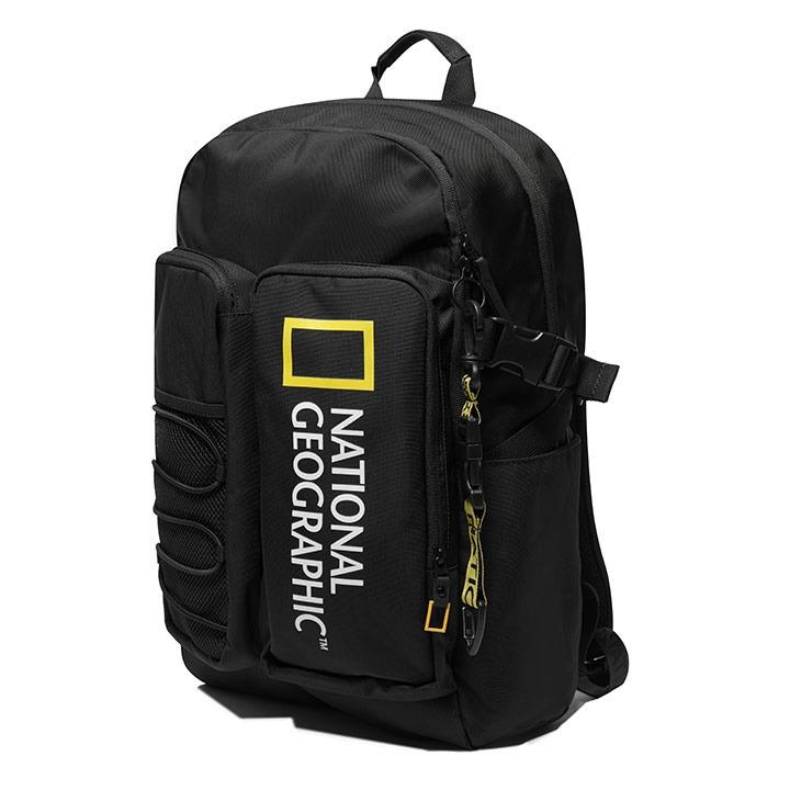 韓國National Geographic 黑色CORDURA 防潑水牛津布TWO POCKET 背囊