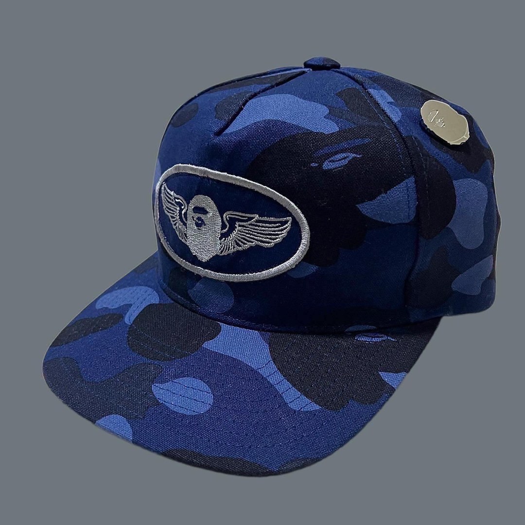 A Bathing ape Bape Color camo blue wing cap, Men's Fashion