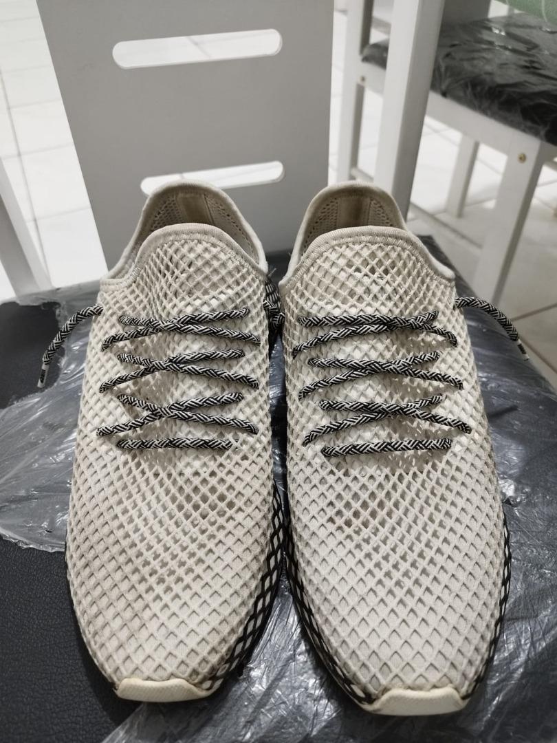 Adidas Deerupt Runner White size 44 US10, Fesyen Pria, Sepatu , Sneakers di  Carousell
