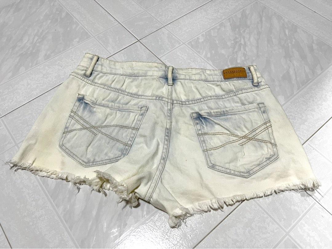 Aeropostale High Waisted Shortie White
