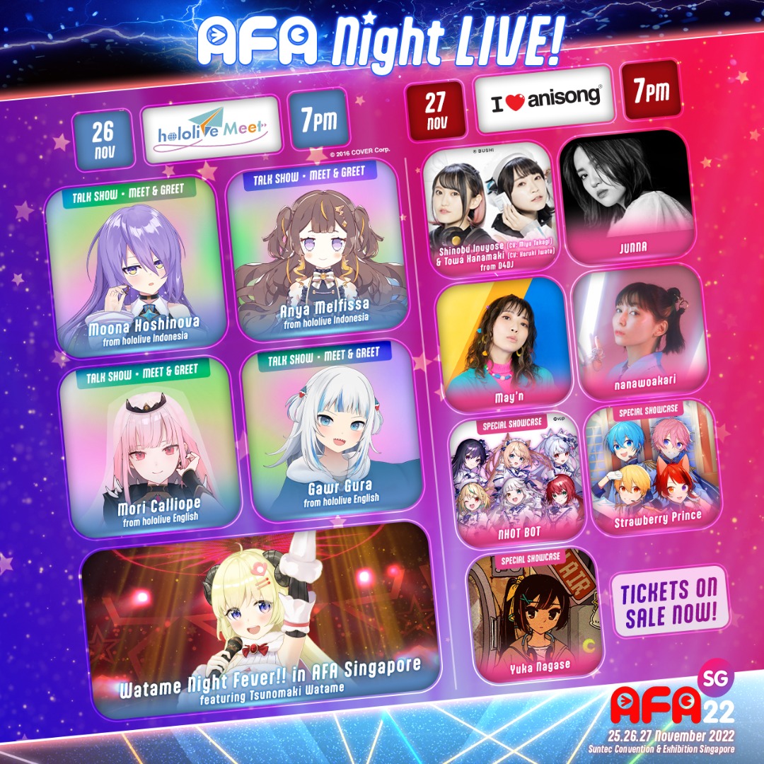 Anime Festival Asia [AFA] 2022 Night Live! I LOVE ANISONG VIP Ticket