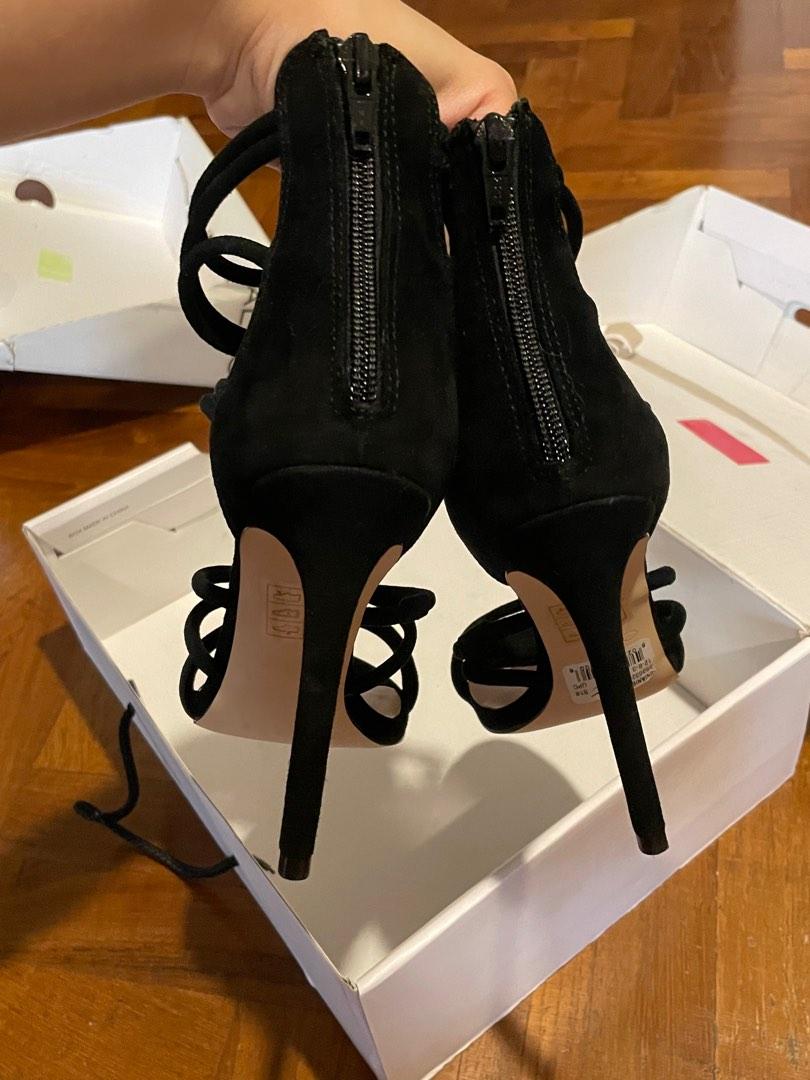 Aldo black lace up heels hotsell
