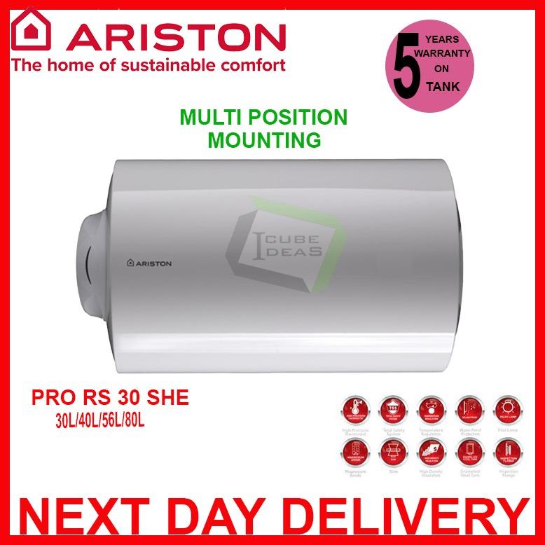 Ariston Pro R Slim 30/40/56/80/100 Electric Storage Water Heater | Local  singapore Warranty |Express Free Home Delivery, TV u0026 Home Appliances, Water  Heater u0026 Instant Showers on Carousell