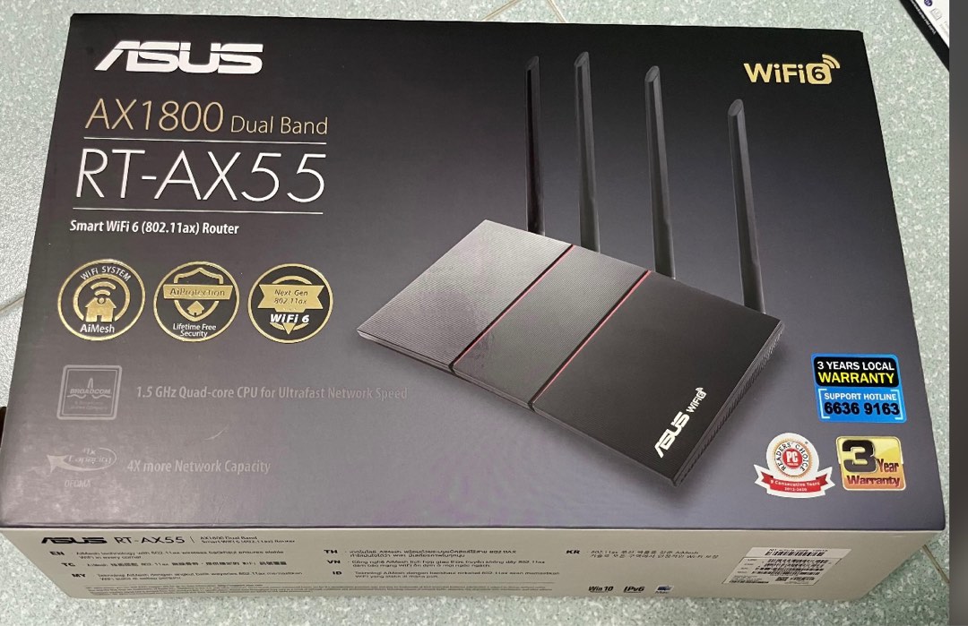 Asus ax1800 rt-ax55 router, Computers & Tech, Parts & Accessories ...