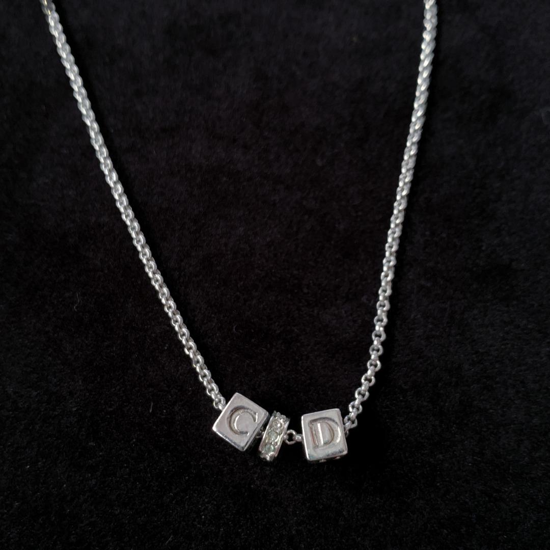 Christian dior clearance silver necklace