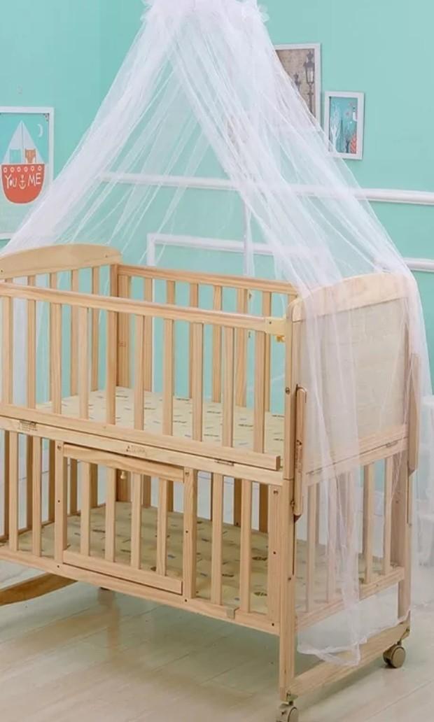 Baby cot mosquito net with floor stand, Babies & Kids, Baby Nursery