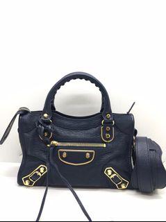 Balenciaga Mini City Edge Ghw Blue Nuit 2021