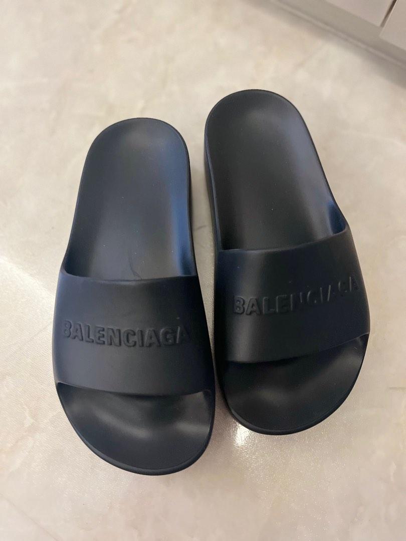 balenciaga platform slides
