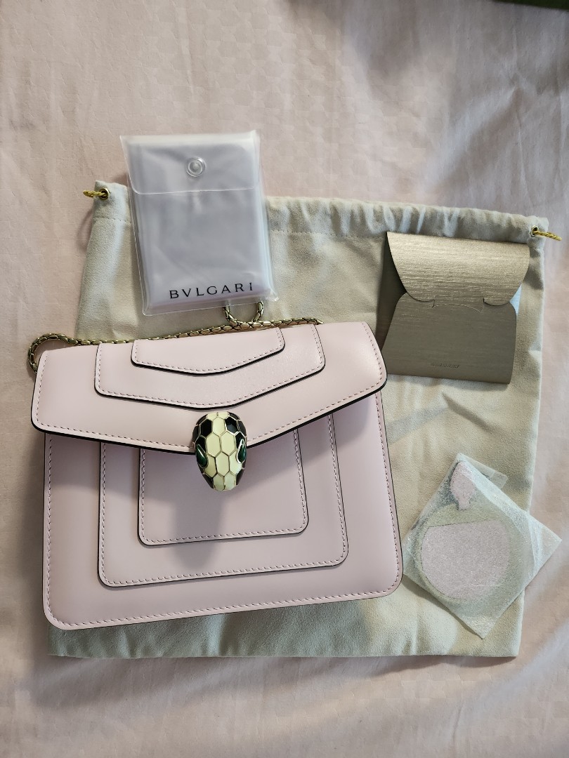 BVLGARI SERPENTI FOREVER TOP HANDLE (PINK), Luxury, Bags & Wallets on  Carousell