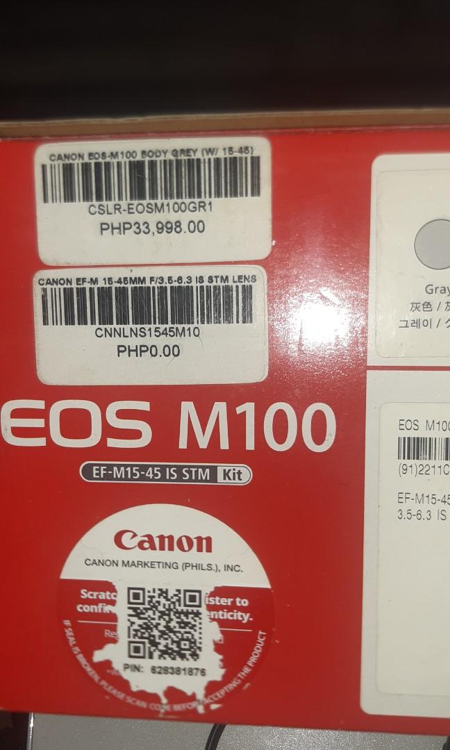 Canon eos m100 gray, Photography, Cameras on Carousell