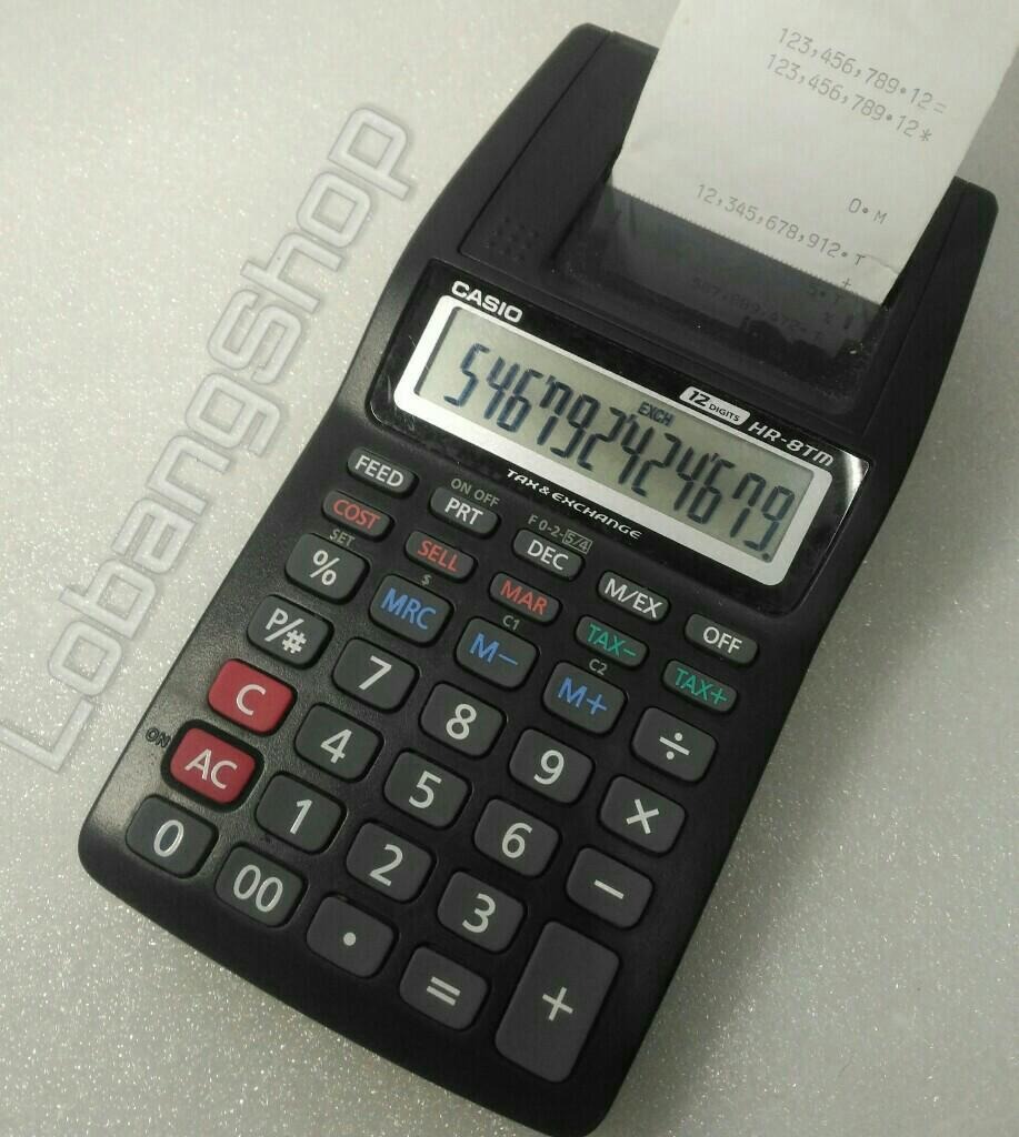 Casio HR8TM Handheld Portable Printing Calculator Tax Cost Sell Margin