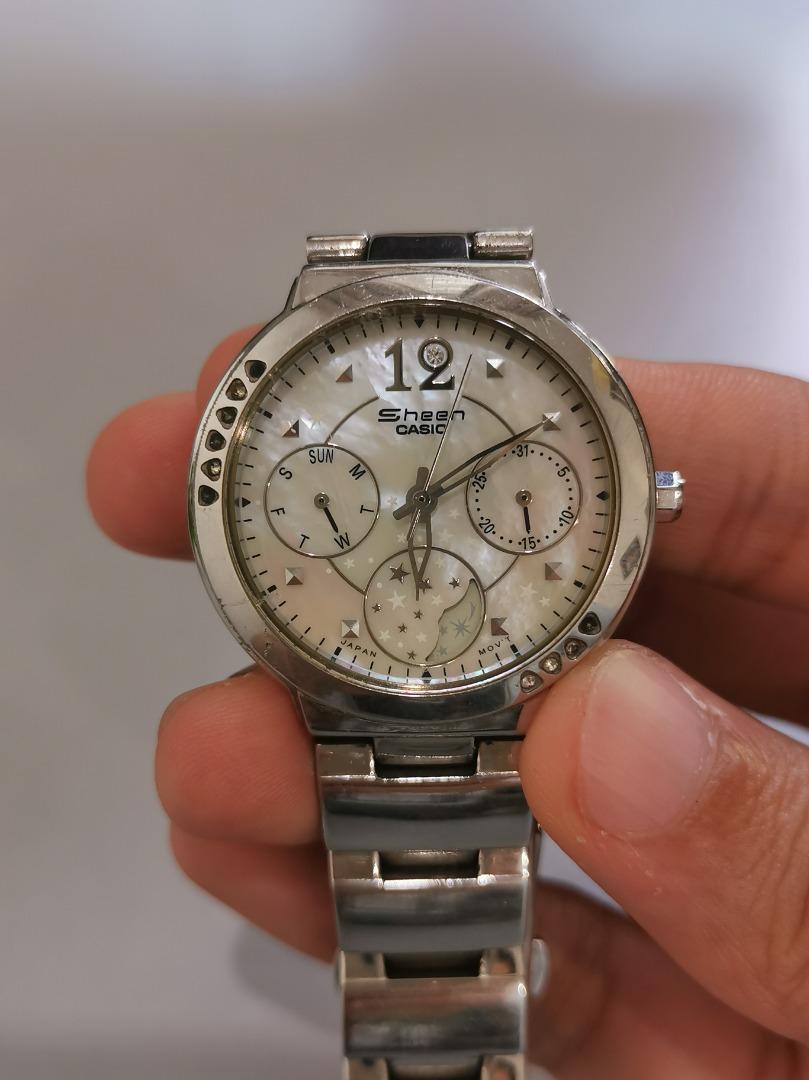 Casio sheen sale moon phase
