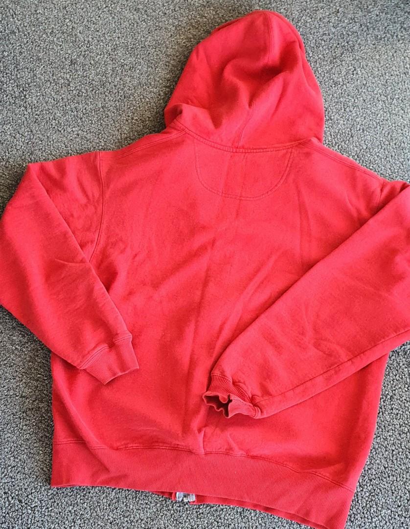 Bright red champion hoodie clearance