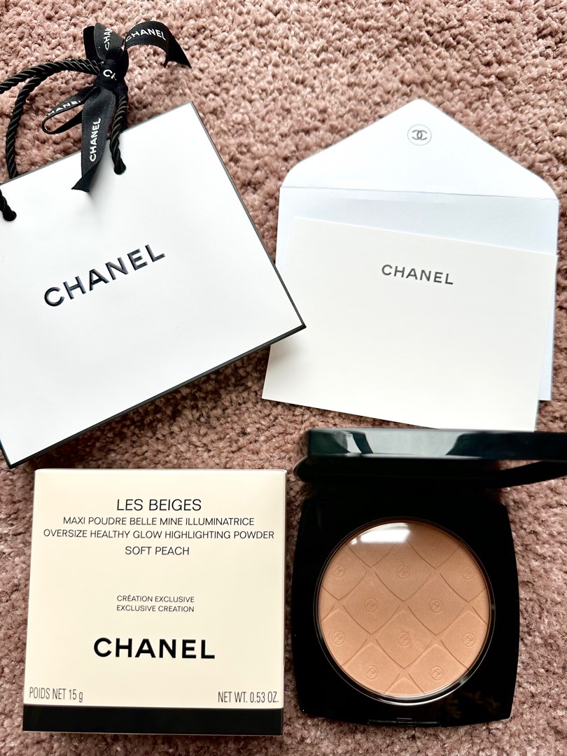 Chanel Les Beiges Oversize Healthy Glow Highlighting Powder - Soft Peach,  Beauty & Personal Care, Face, Makeup on Carousell