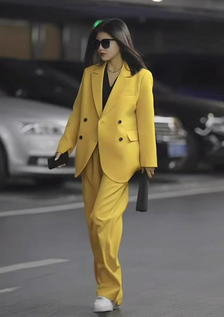 Yellow womens suit jacket outlet