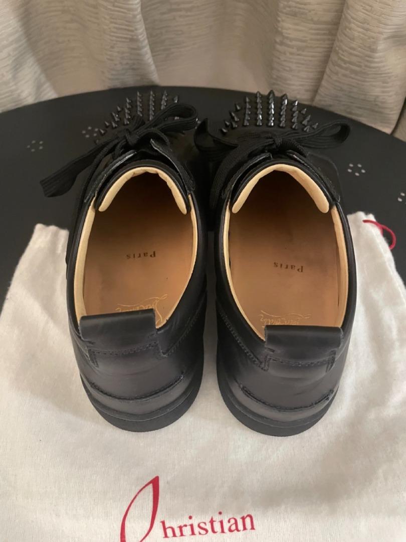 Christian Louboutin Louis Junior Spikes Cap Toe Leather Sneakers