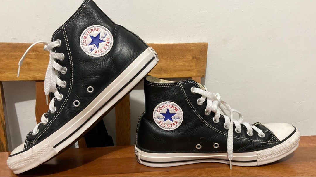 All star converse leather shoes price sales