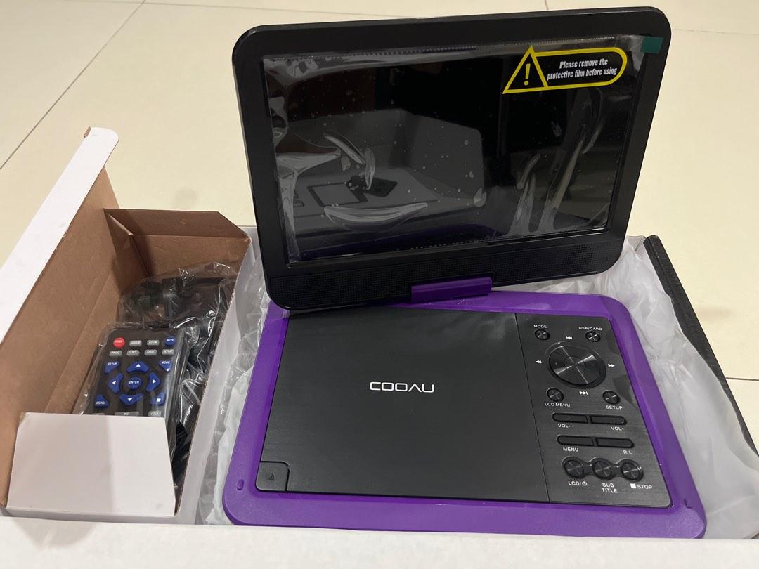 COOAU Portable Video Player with Swivel Screen & Rechargeable Battery