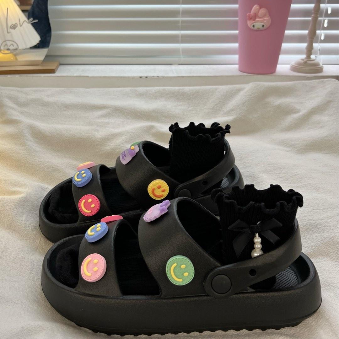 Cute black sandals deals for women