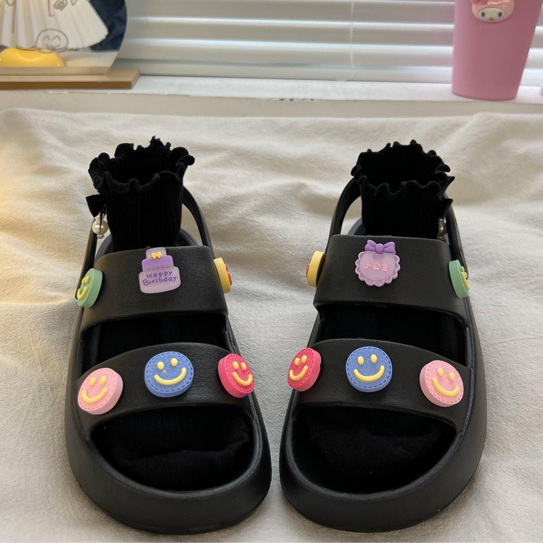 Cute black sandals sale