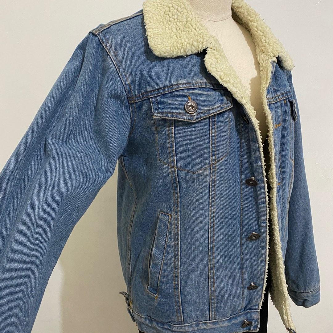 Denim Sherpa Jacket, Women's Fashion, Coats, Jackets and Outerwear on — free download