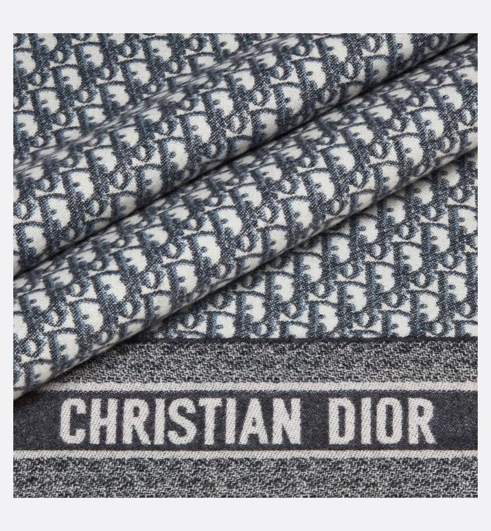 Christian Dior Dior Oblique Scarf, Grey