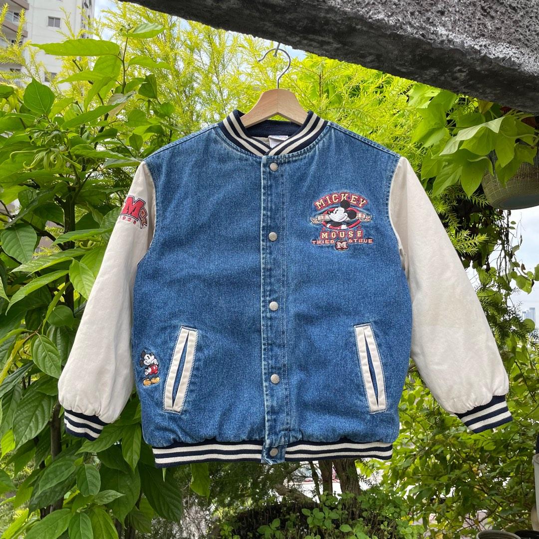 Disney denim varsity jacket top