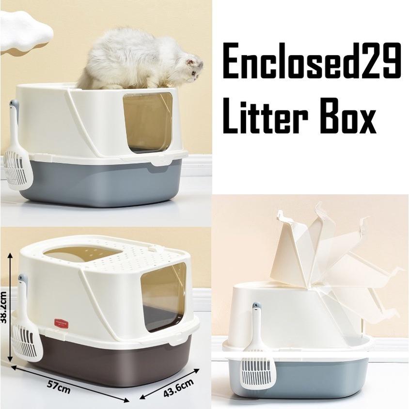 Enclosed XL Large Cat Toilet Litter Box with Tray Filter Stefanplast ...