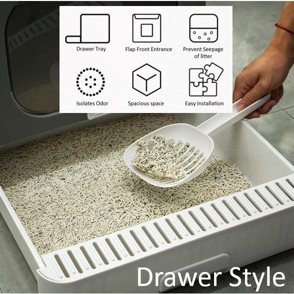 Enclosed XL Large Cat Toilet Litter Box with Tray Filter Stefanplast ...