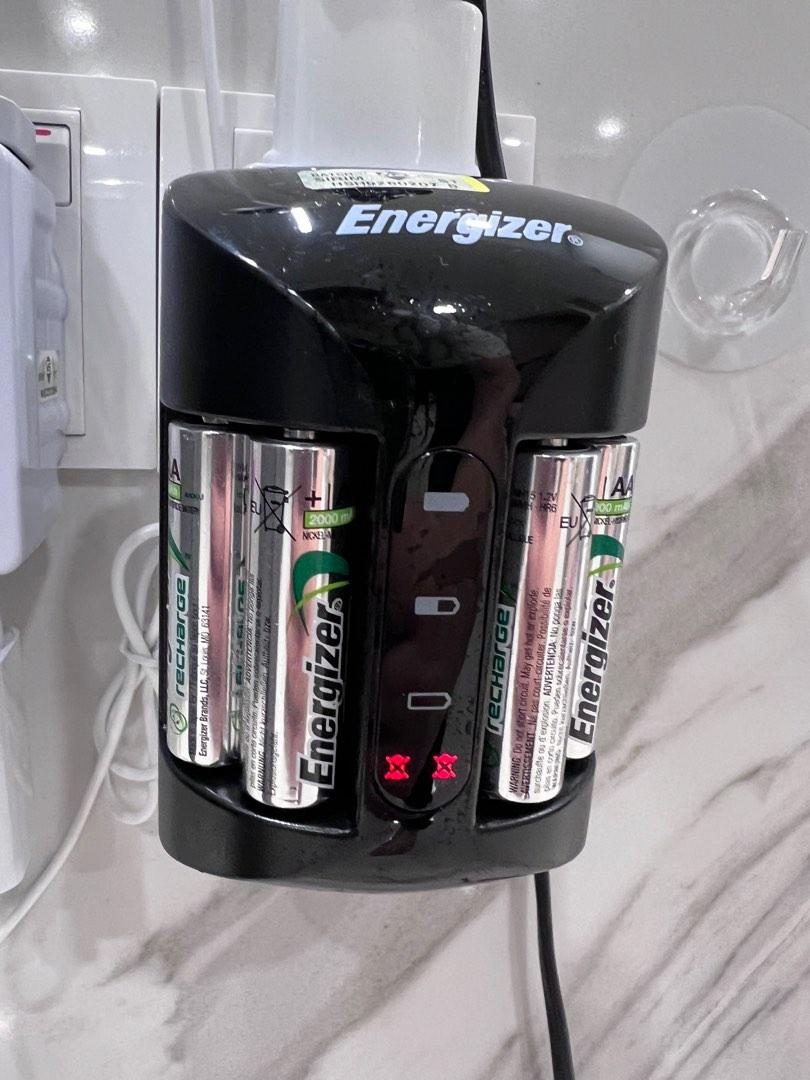 Energizer Battery Charger Flashing Red/Green/Blue Light