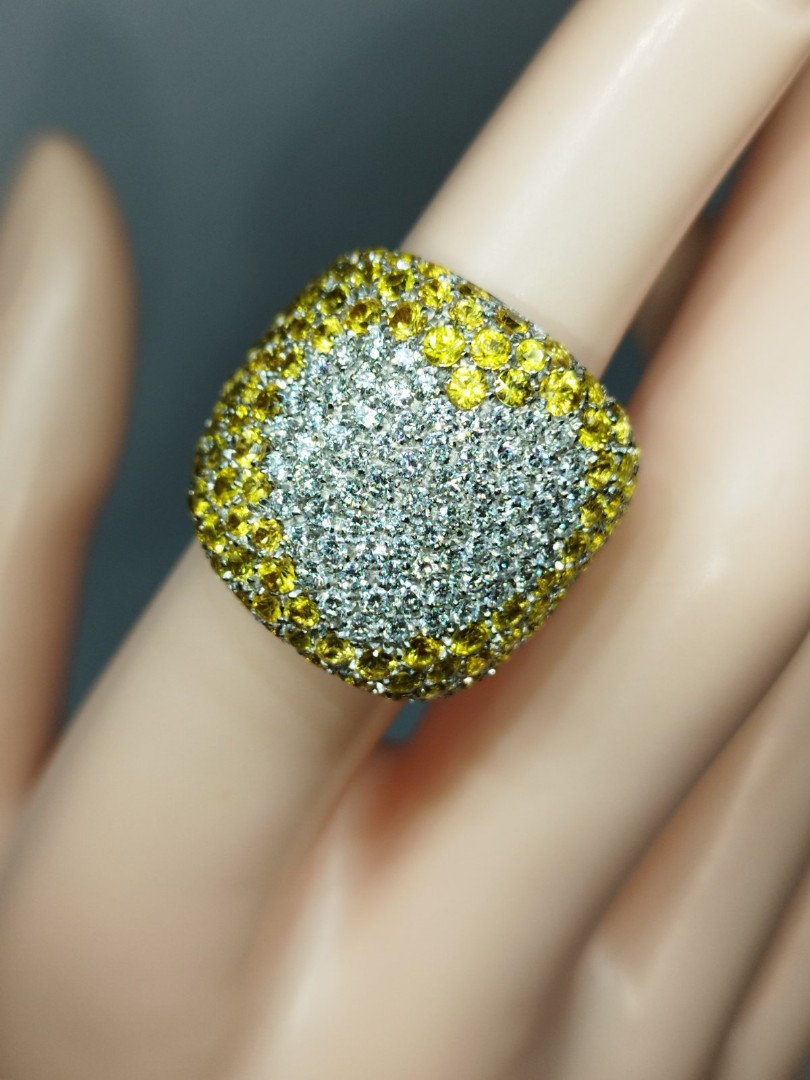 "Flower Diamond" Singaporean Brand Designer ring, Men's Fashion