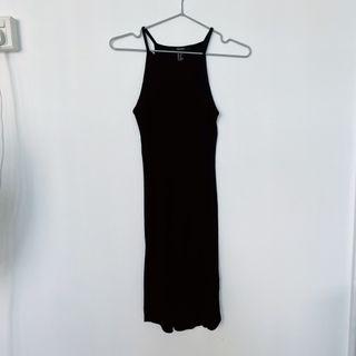 Black Bodycon Halter Dress