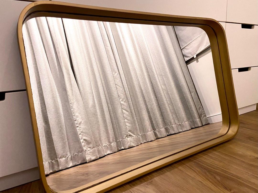Gold Rounded Corner Rectangle Mirror, Furniture & Home Living, Home