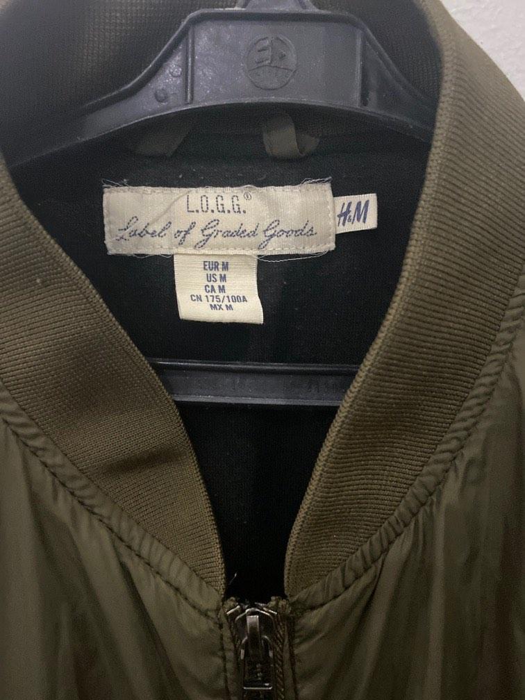 H&M Army Green Bomber Jacket Oversized, Women's Fashion, Coats, Jackets
