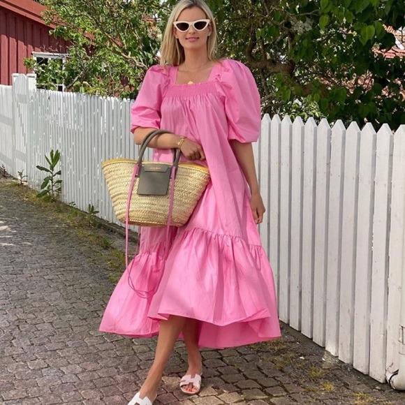 H&m pink maxi dress 2025