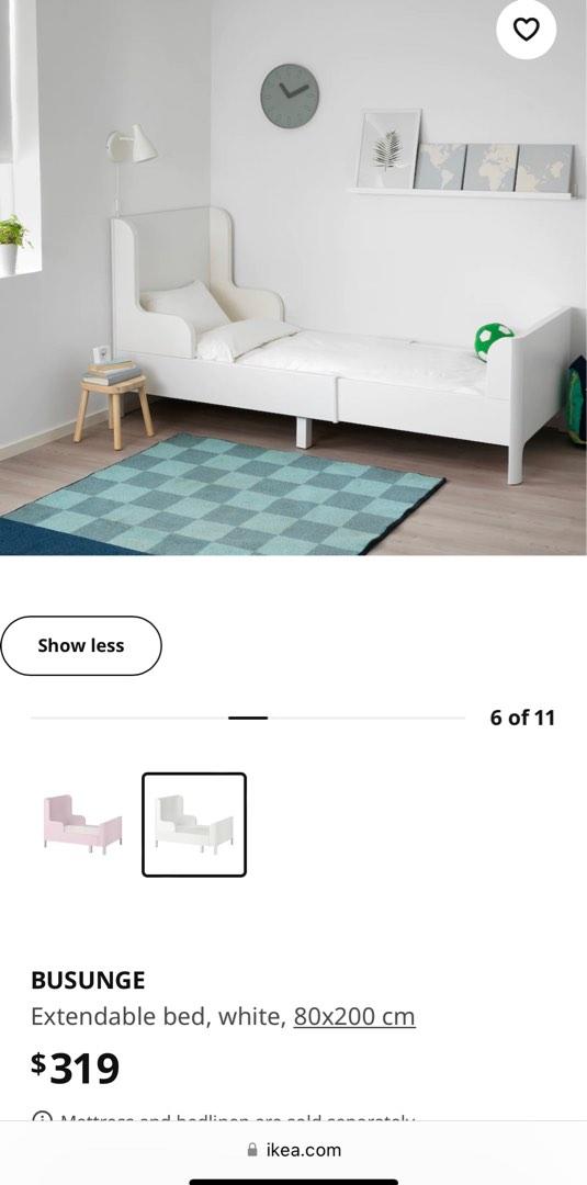 IKEA extendable bed & mattress, Furniture & Home Living, Furniture, Bed