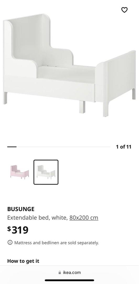 IKEA extendable bed & mattress, Furniture & Home Living, Furniture, Bed