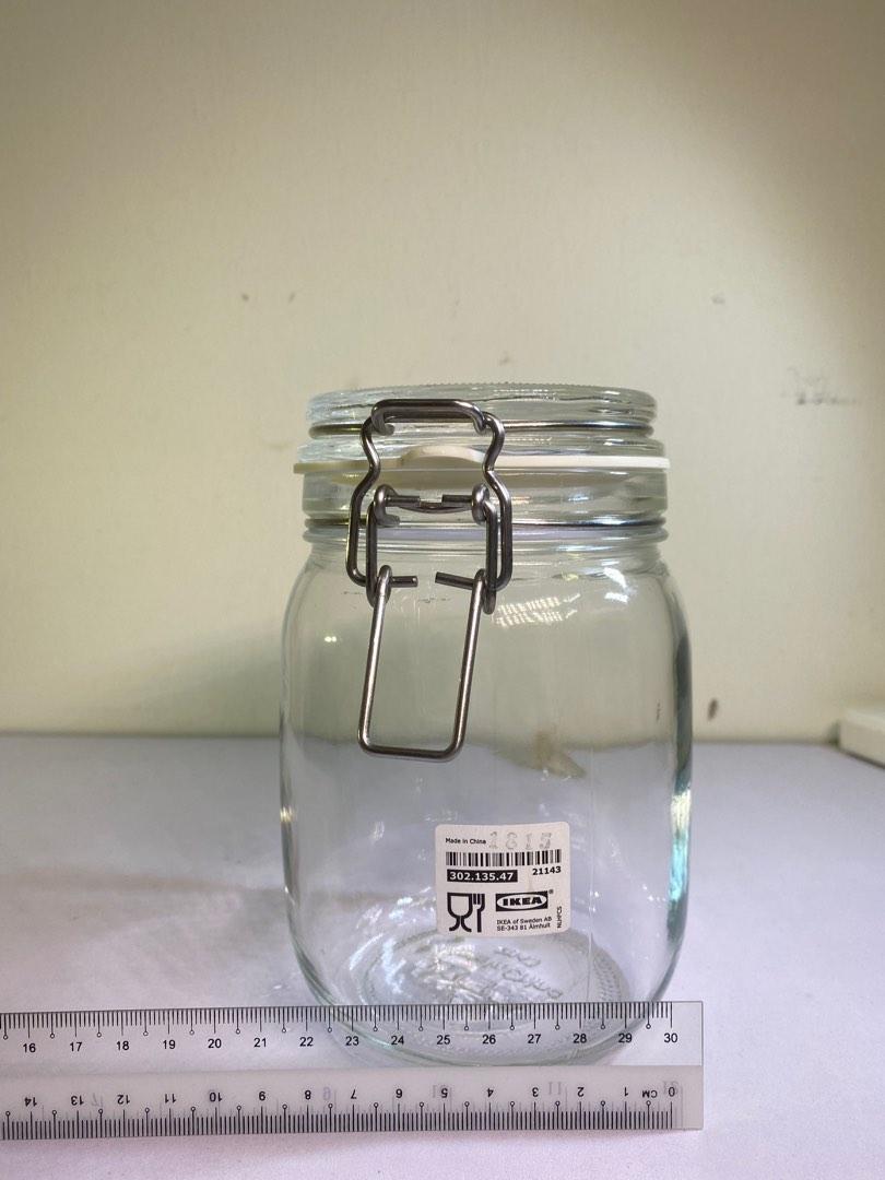 Ikea glass jug with lid, Furniture & Home Living, Kitchenware