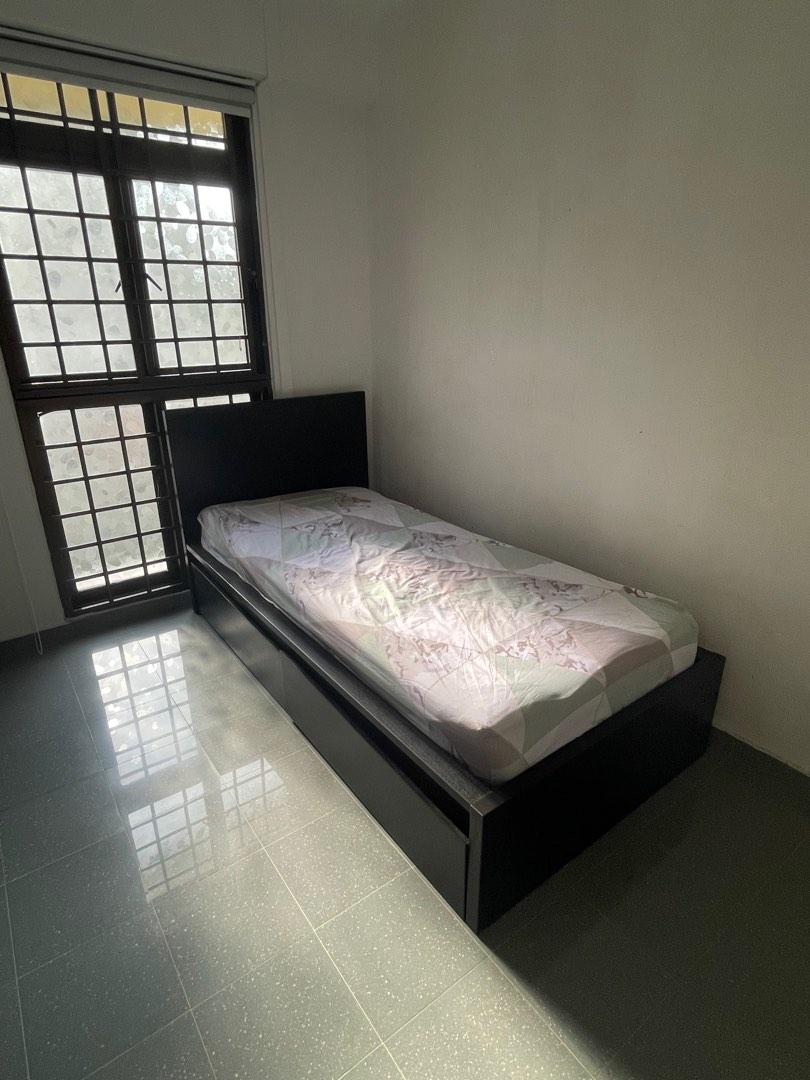 IKEA MALM Single Bed with Mattress, Furniture & Home Living, Furniture