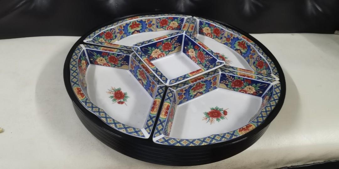 Imari Oriental Lazy Susan with spinner and cover, Furniture & Home