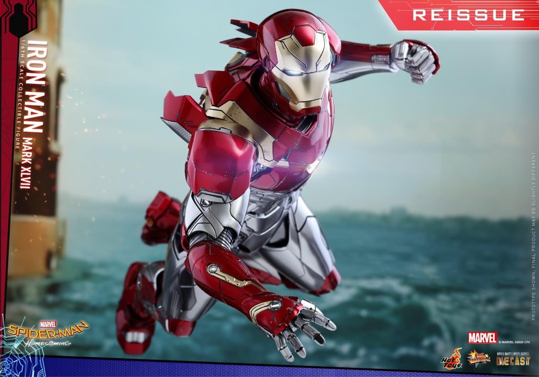 Figurine Hot Toys Spider-Man Iron Man Mark 47 (1:6, 32cm) - Die-cast, MMS427D19 - Neuf