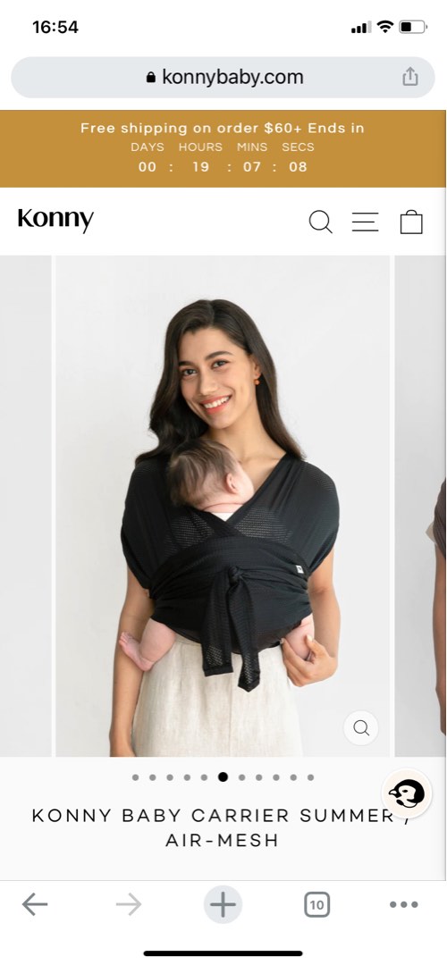 Konny Baby Carrier SUMMER / AIRMESH size L, Babies & Kids, Going Out